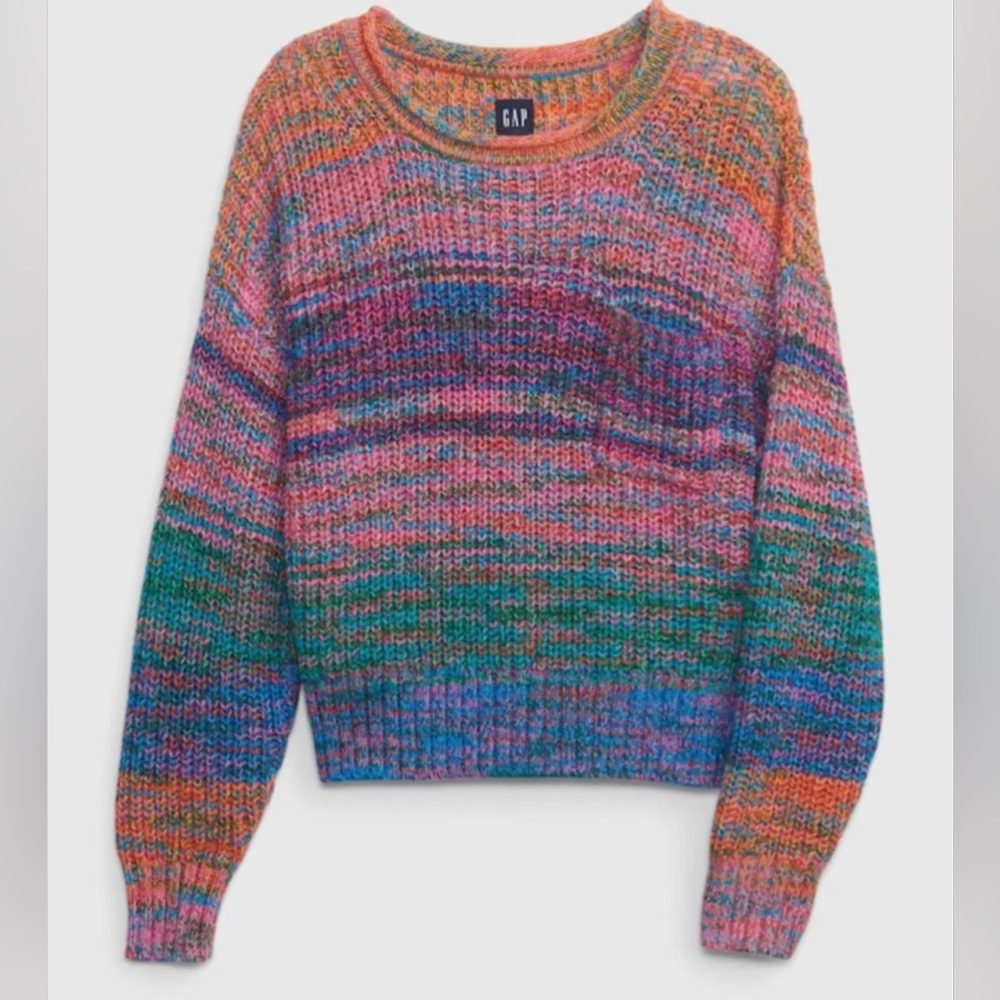 Gap | Euc - Shaker Stitch Multi Colored Cropped S… - image 1